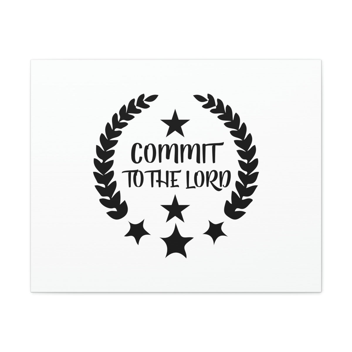 Scripture Walls Commit To The Lord Proverbs 16:3 Stars Christian Wall Art Bible Verse Print Ready to Hang Unframed-Express Your Love Gifts