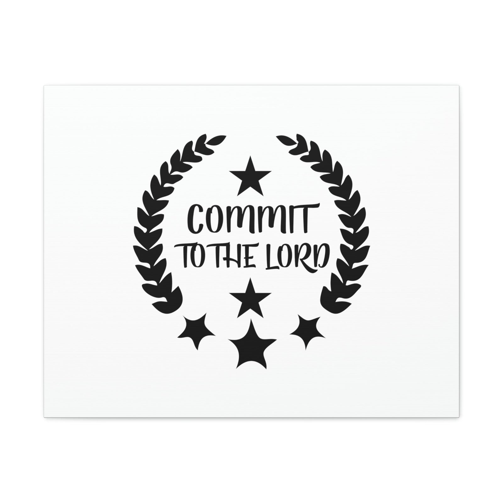 Scripture Walls Commit To The Lord Proverbs 16:3 Stars Christian Wall Art Bible Verse Print Ready to Hang Unframed-Express Your Love Gifts