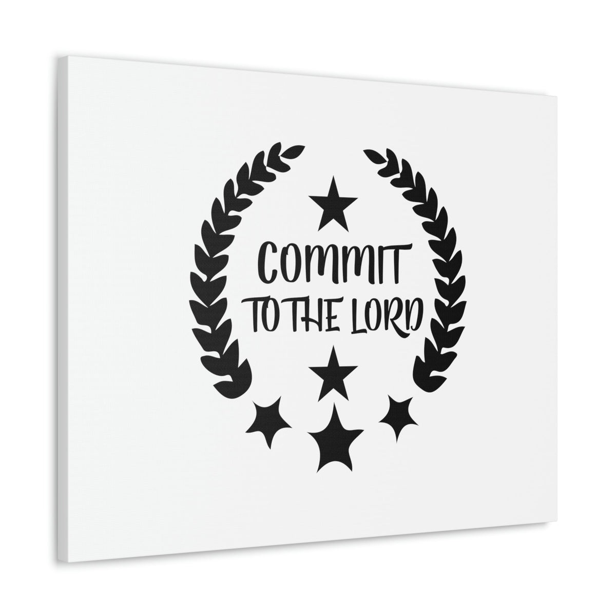 Scripture Walls Commit To The Lord Proverbs 16:3 Stars Christian Wall Art Bible Verse Print Ready to Hang Unframed-Express Your Love Gifts