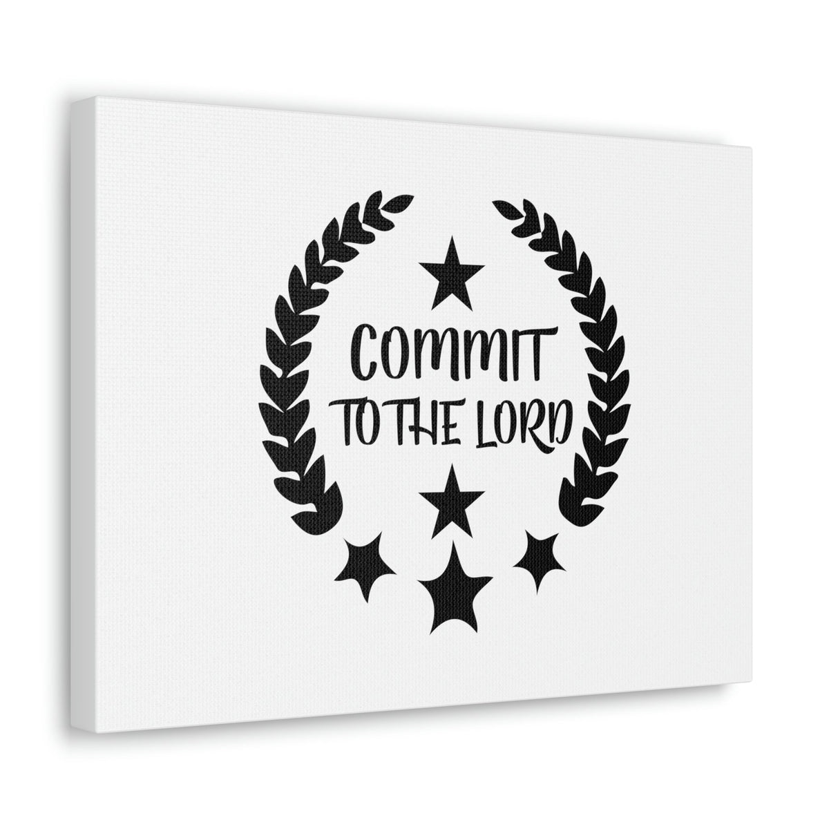 Scripture Walls Commit To The Lord Proverbs 16:3 Stars Christian Wall Art Bible Verse Print Ready to Hang Unframed-Express Your Love Gifts
