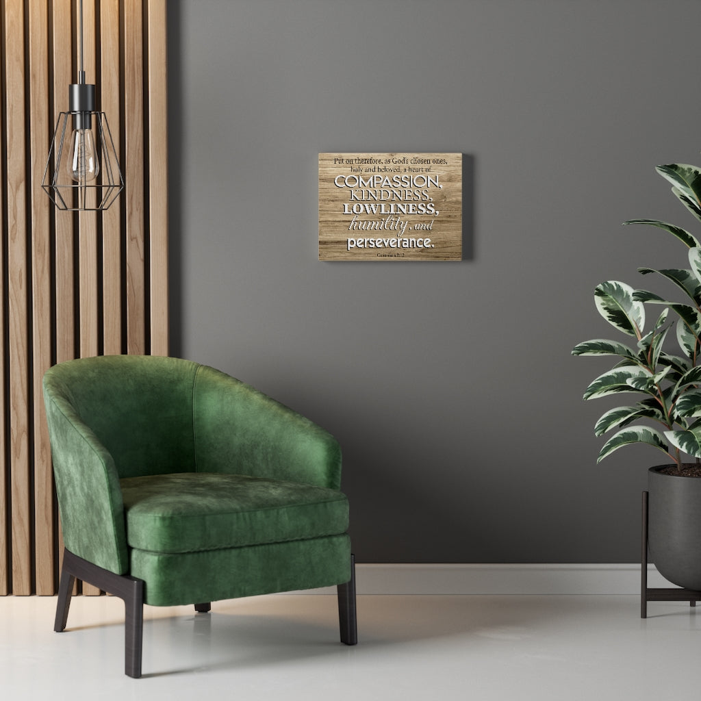 Scripture Walls Compassion Kindness Lowliness Colossians 3:12 Wall Art Christian Home Decor Unframed-Express Your Love Gifts