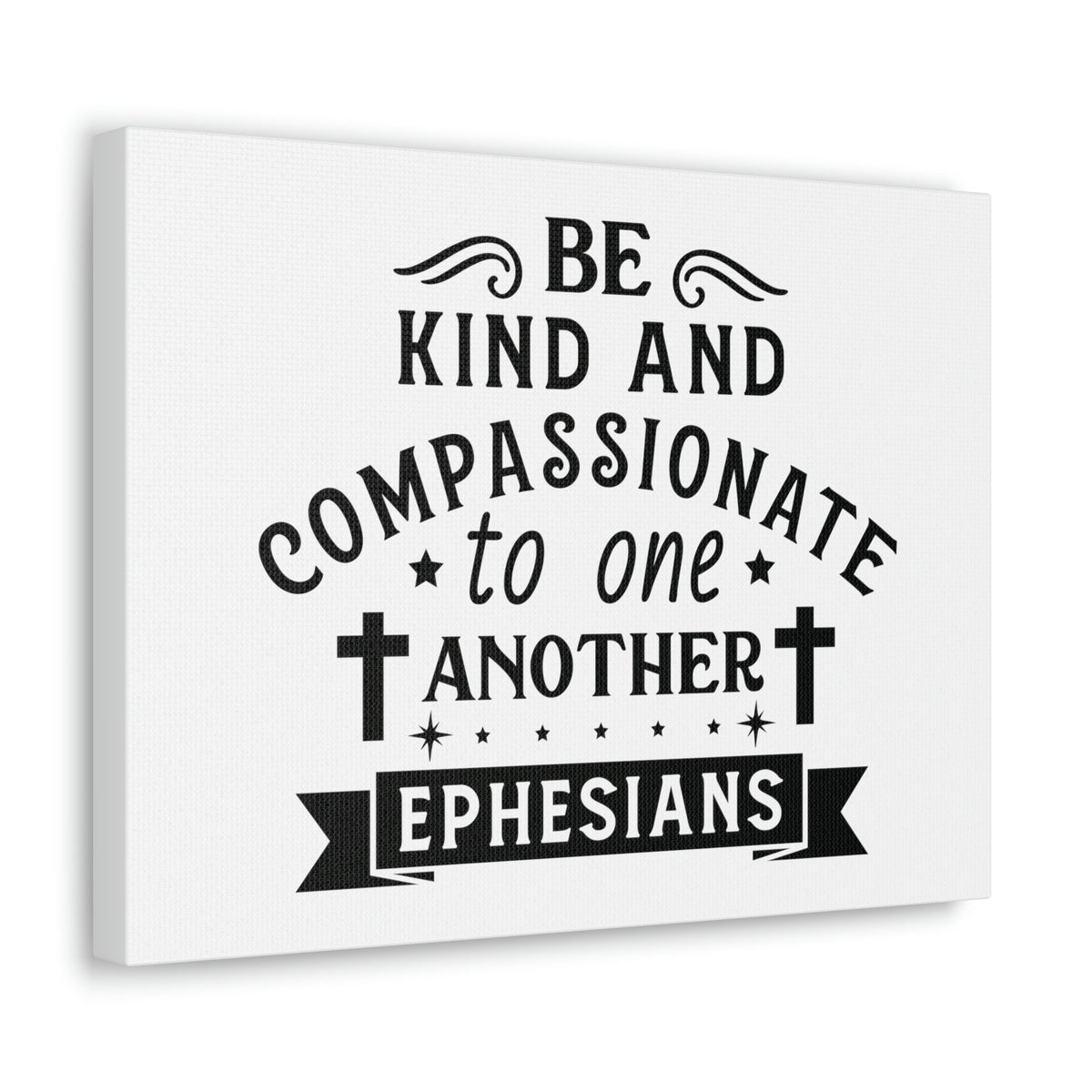 Scripture Walls Compassionate To One Another Ephesians 2:10 Cross Bible Canvas Christian Wall Art Ready to Hang Unframed-Express Your Love Gifts
