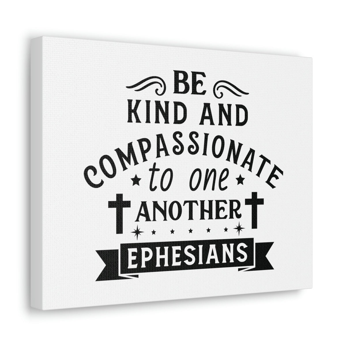 Scripture Walls Compassionate To One Another Ephesians 2:10 Cross Bible Canvas Christian Wall Art Ready to Hang Unframed-Express Your Love Gifts