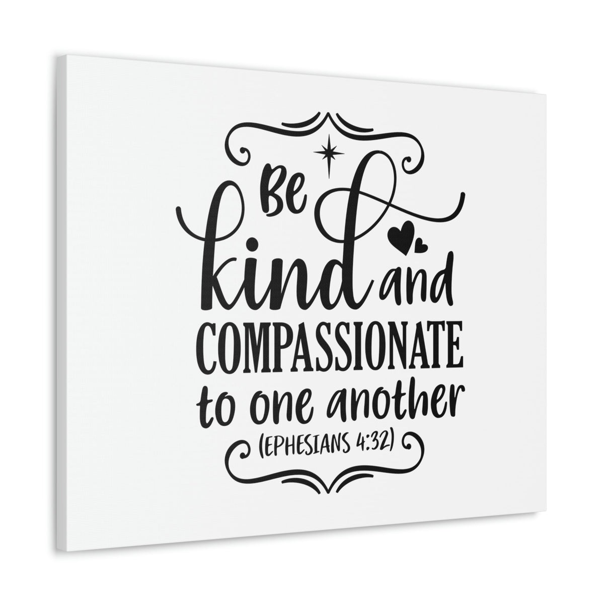 Scripture Walls Compassionate To One Another Ephesians 4:32 Shining Star Bible Verse Canvas Christian Wall Art Ready to Hang Unframed-Express Your Love Gifts
