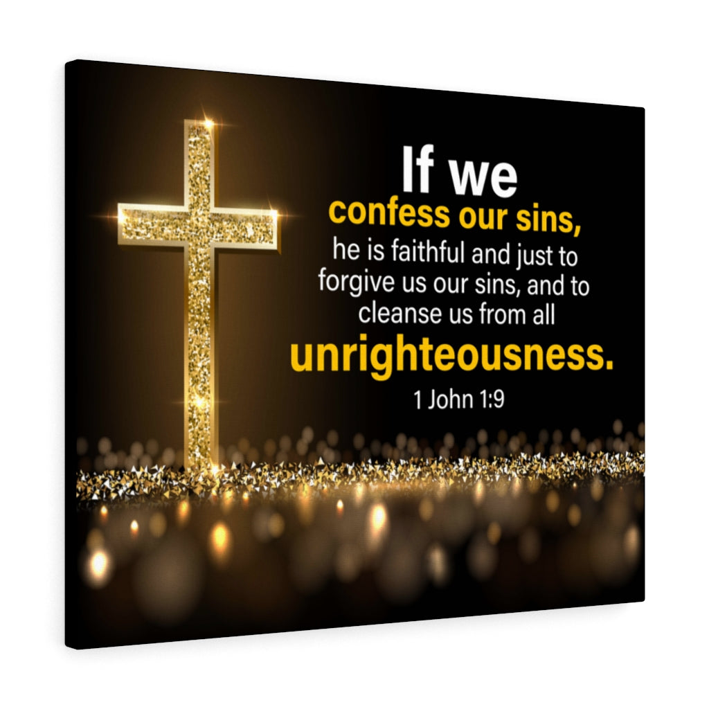 Scripture Walls Confess to Cleanse 1 John 1:9 Wall Art Christian Home Decor Unframed-Express Your Love Gifts