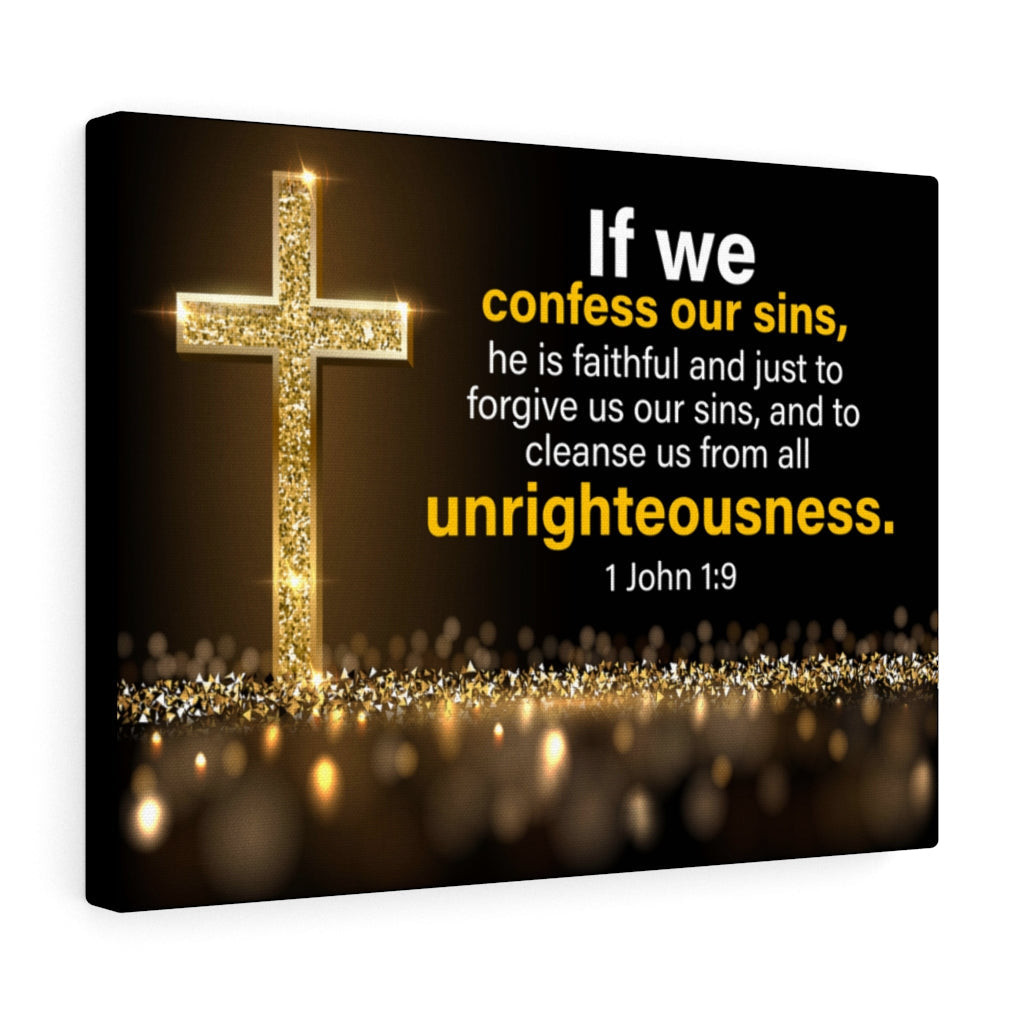 Scripture Walls Confess to Cleanse 1 John 1:9 Wall Art Christian Home Decor Unframed-Express Your Love Gifts