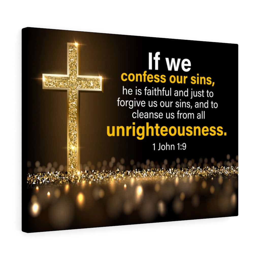 Scripture Walls Confess to Cleanse 1 John 1:9 Wall Art Christian Home Decor Unframed-Express Your Love Gifts