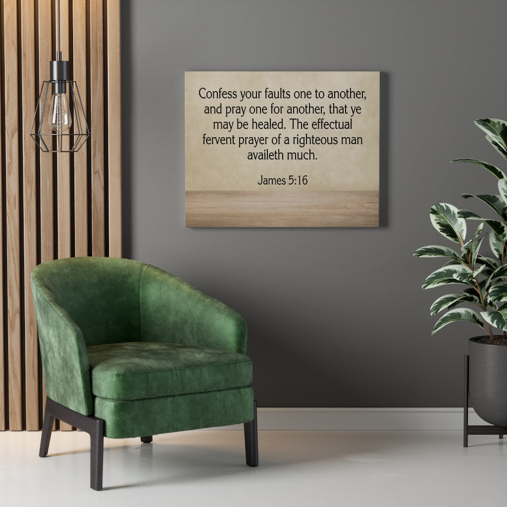 Scripture Walls Confess Your Faults James 5:16 Wall Art Christian Home Decor Unframed-Express Your Love Gifts