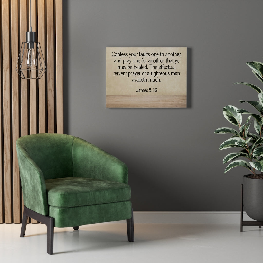 Scripture Walls Confess Your Faults James 5:16 Wall Art Christian Home Decor Unframed-Express Your Love Gifts