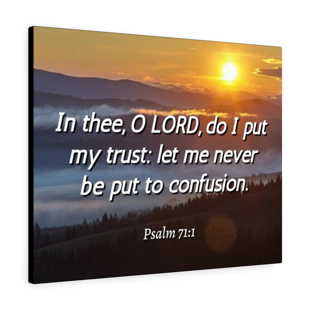 Scripture Walls Confusion Psalm 71:1 Bible Verse Canvas Christian Wall Art Ready to Hang Unframed-Express Your Love Gifts