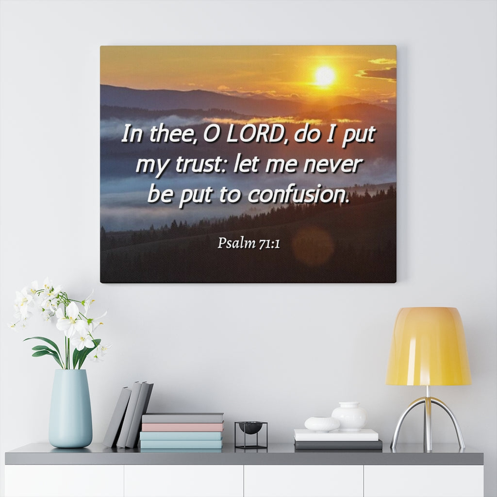 Scripture Walls Confusion Psalm 71:1 Bible Verse Canvas Christian Wall Art Ready to Hang Unframed-Express Your Love Gifts