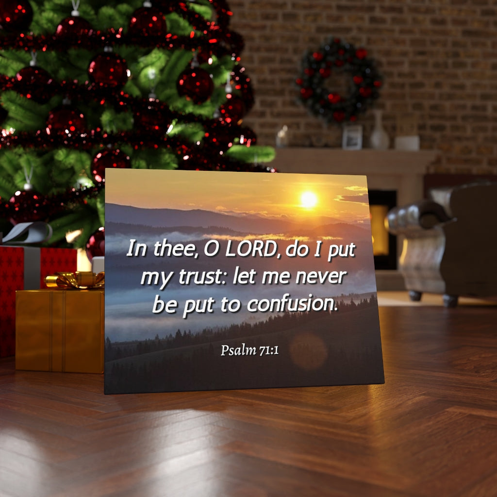 Scripture Walls Confusion Psalm 71:1 Bible Verse Canvas Christian Wall Art Ready to Hang Unframed-Express Your Love Gifts