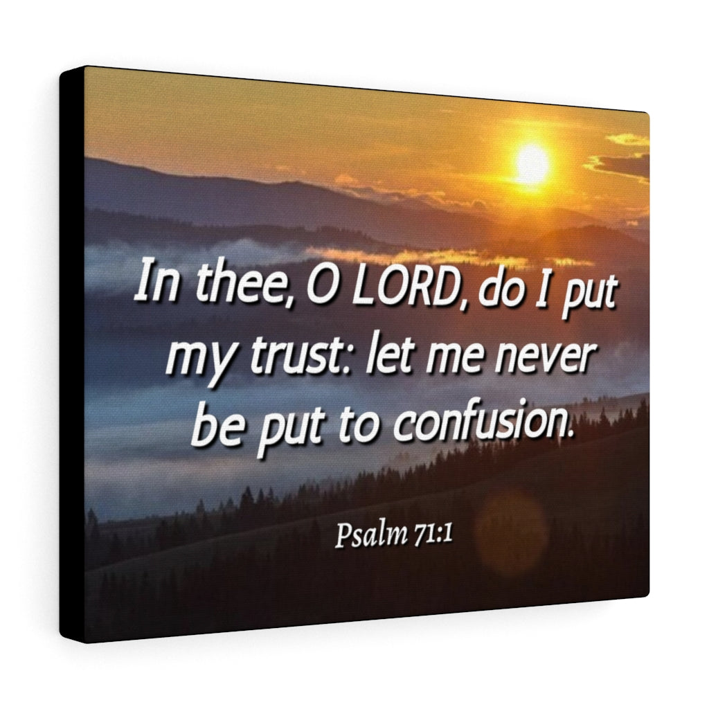 Scripture Walls Confusion Psalm 71:1 Bible Verse Canvas Christian Wall Art Ready to Hang Unframed-Express Your Love Gifts