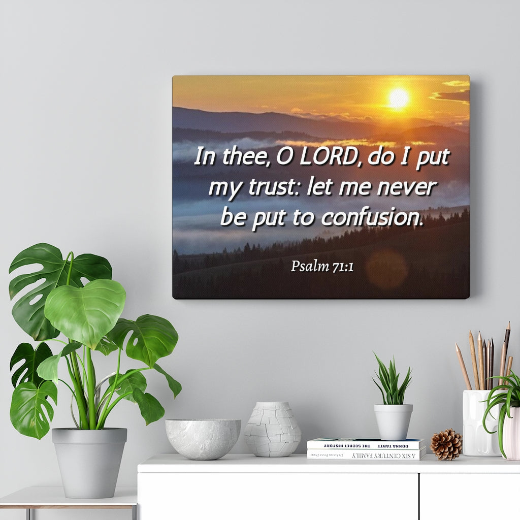 Scripture Walls Confusion Psalm 71:1 Bible Verse Canvas Christian Wall Art Ready to Hang Unframed-Express Your Love Gifts