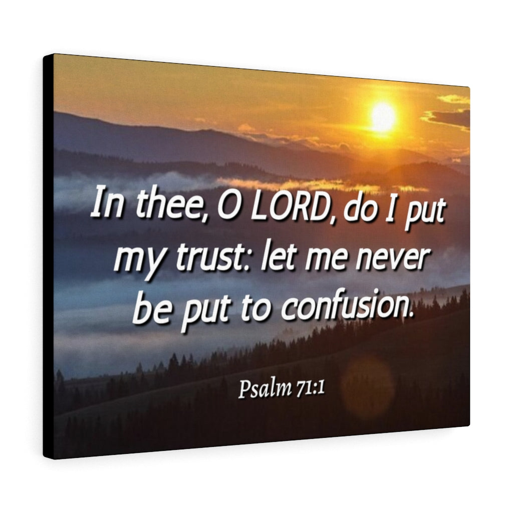 Scripture Walls Confusion Psalm 71:1 Bible Verse Canvas Christian Wall Art Ready to Hang Unframed-Express Your Love Gifts