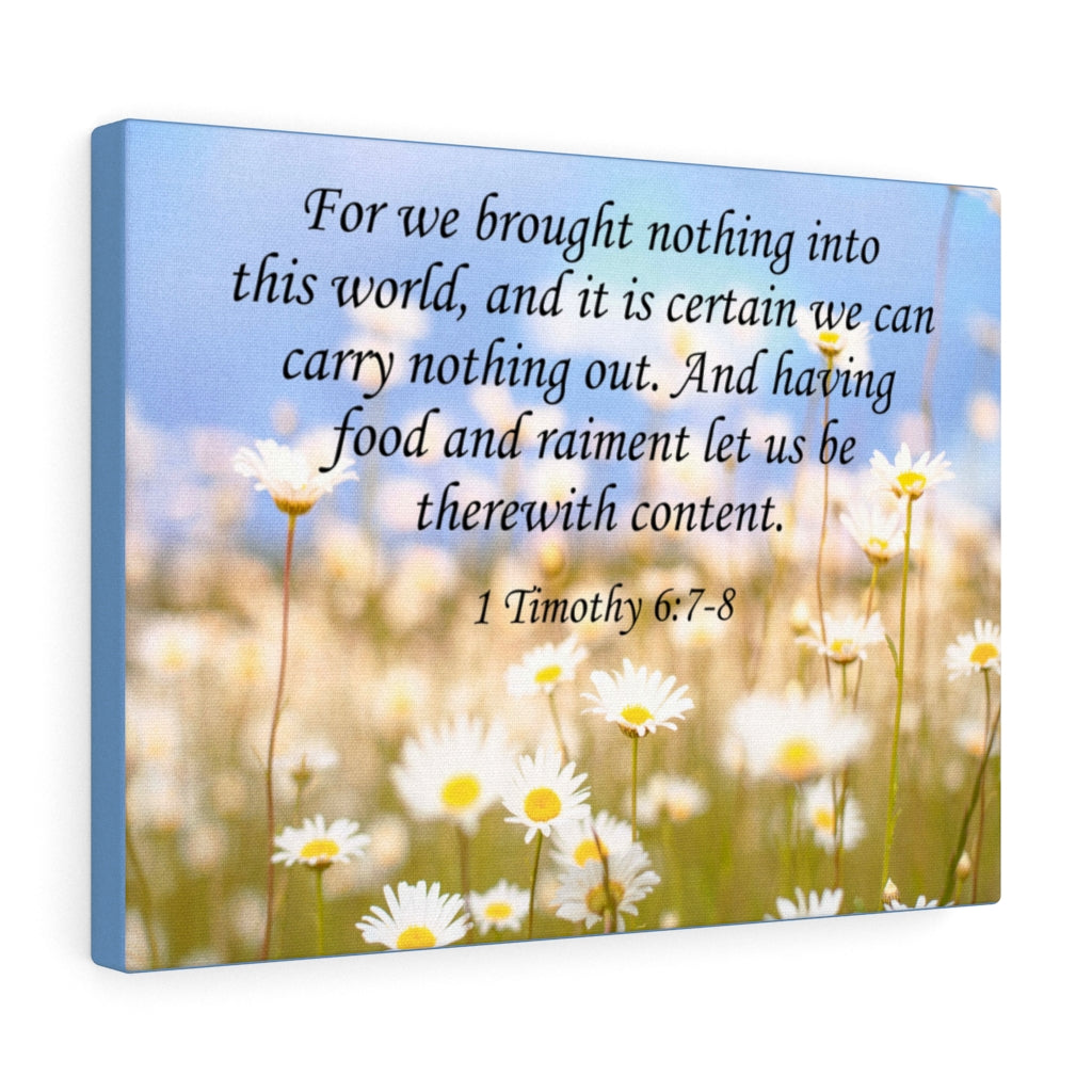 Scripture Walls Content 1 Timothy 6:7-8 Wall Art Christian Home Decor Unframed-Express Your Love Gifts