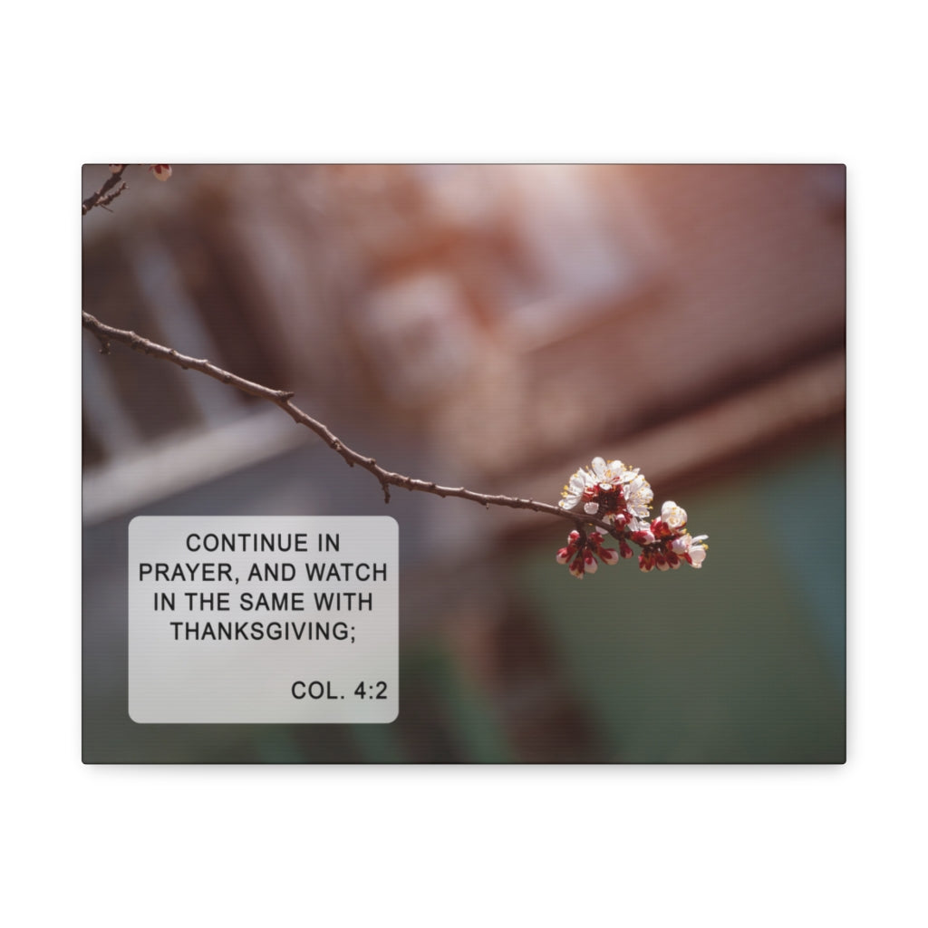 Scripture Walls Continue In Prayer Col 4:2 Bible Verse Canvas Christian Wall Art Ready to Hang Unframed-Express Your Love Gifts