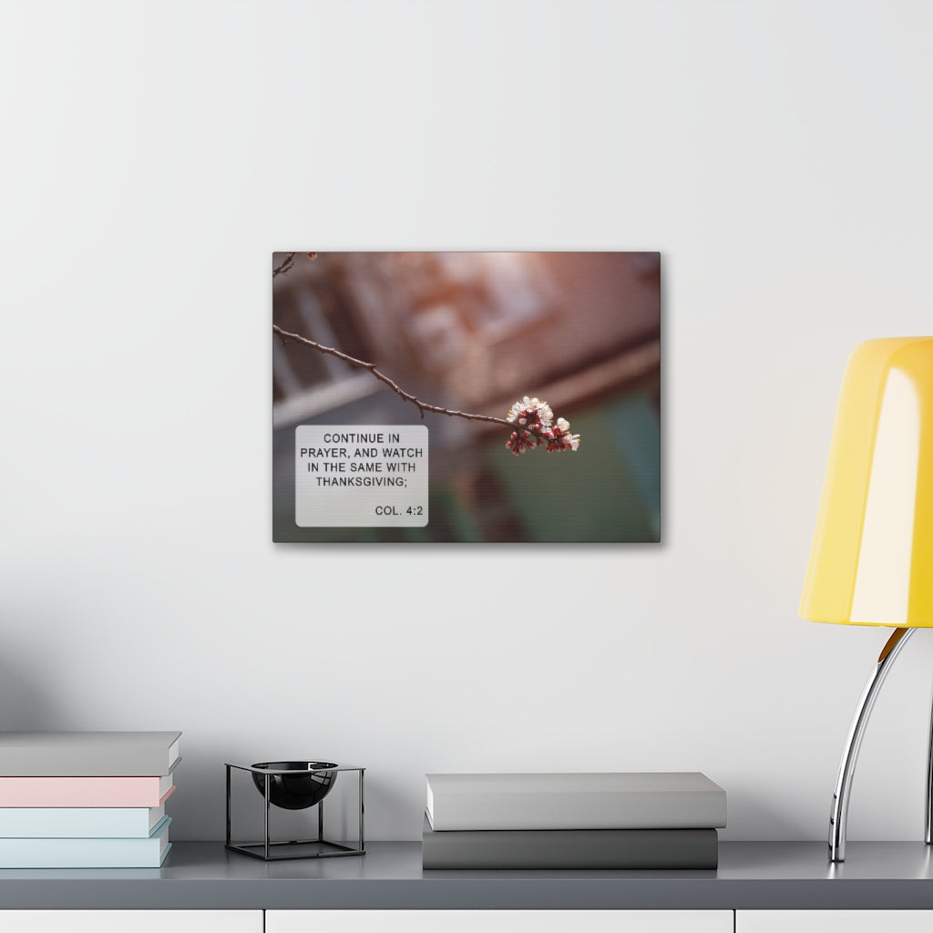 Scripture Walls Continue In Prayer Col 4:2 Bible Verse Canvas Christian Wall Art Ready to Hang Unframed-Express Your Love Gifts