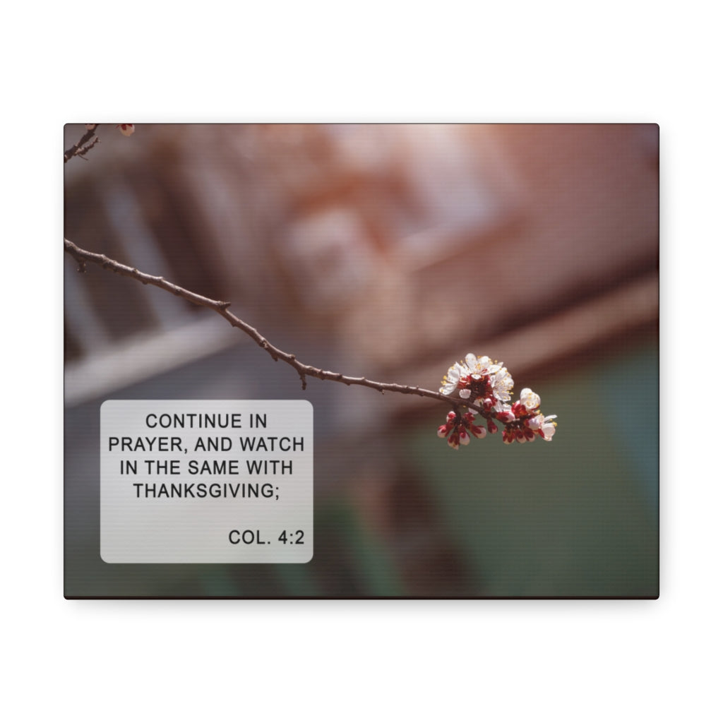 Scripture Walls Continue In Prayer Col 4:2 Bible Verse Canvas Christian Wall Art Ready to Hang Unframed-Express Your Love Gifts