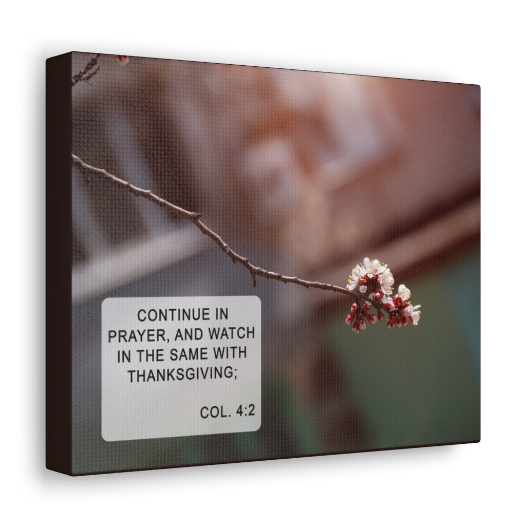 Scripture Walls Continue In Prayer Col 4:2 Bible Verse Canvas Christian Wall Art Ready to Hang Unframed-Express Your Love Gifts