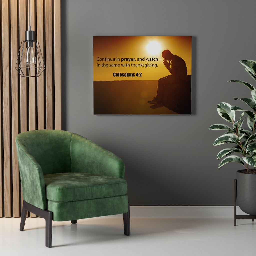 Scripture Walls Continue in Prayer Colossians 4:2 Christian Home Decor Bible Art Unframed-Express Your Love Gifts