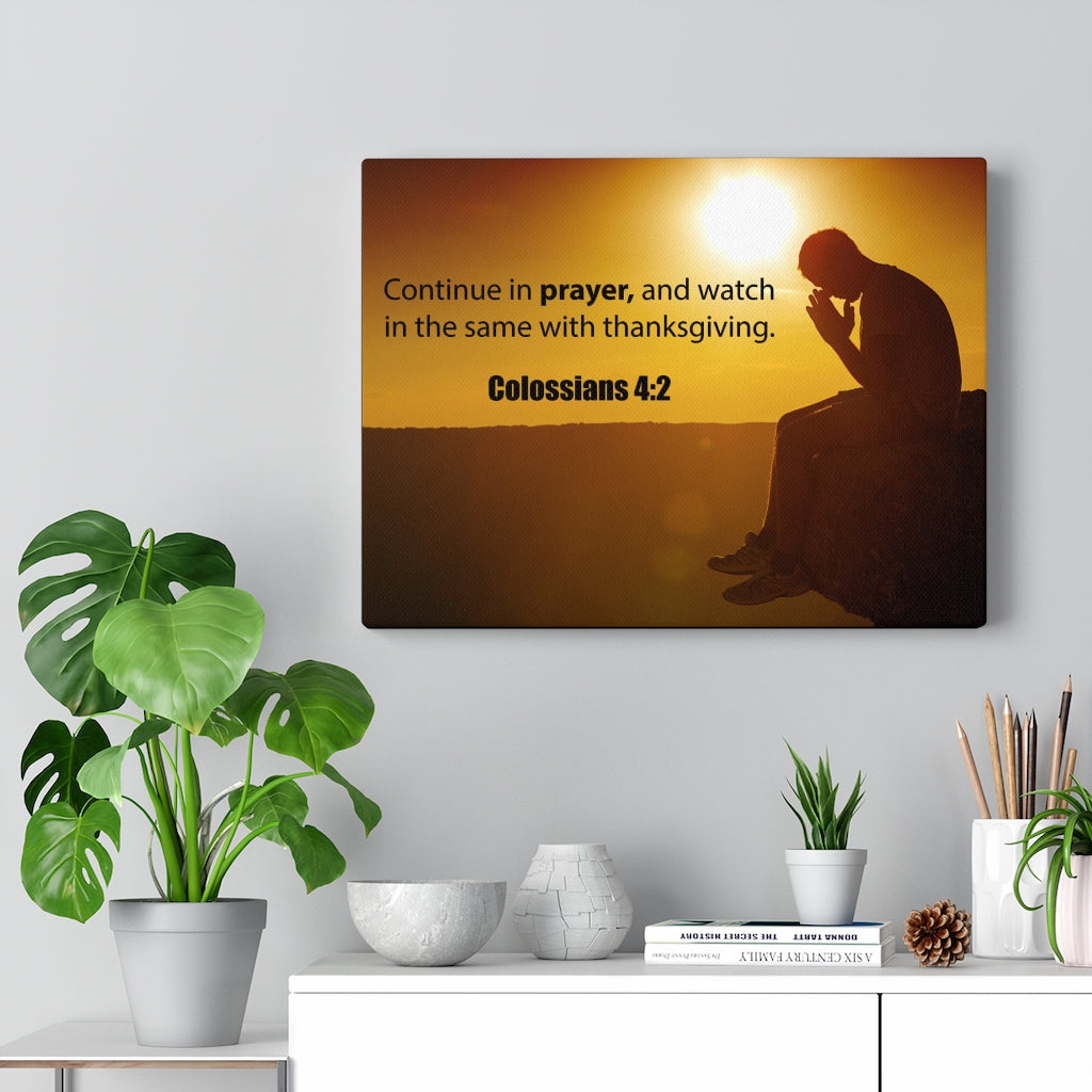 Scripture Walls Continue in Prayer Colossians 4:2 Christian Home Decor Bible Art Unframed-Express Your Love Gifts