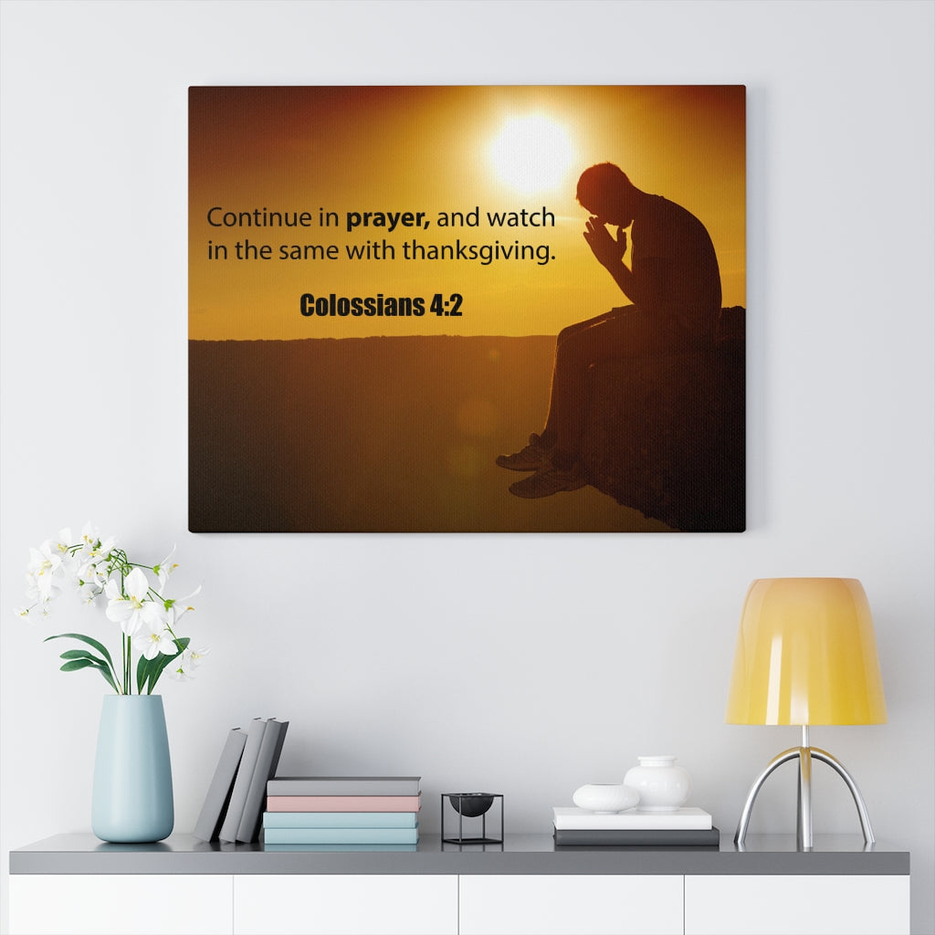 Scripture Walls Continue in Prayer Colossians 4:2 Christian Home Decor Bible Art Unframed-Express Your Love Gifts