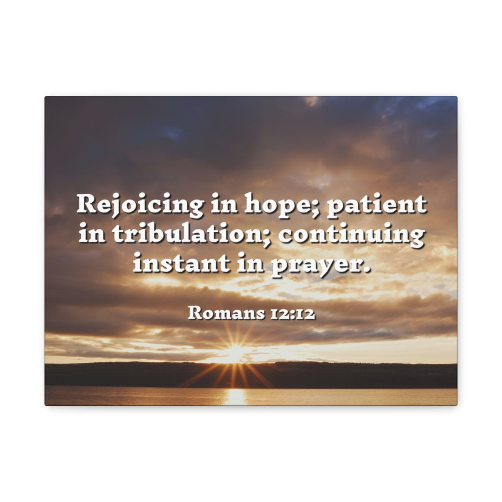 Scripture Walls Continuing Instant In Prayer Romans 12:12 Bible Verse Canvas Christian Wall Art Ready to Hang Unframed-Express Your Love Gifts