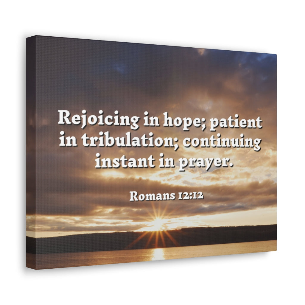 Scripture Walls Continuing Instant In Prayer Romans 12:12 Bible Verse Canvas Christian Wall Art Ready to Hang Unframed-Express Your Love Gifts