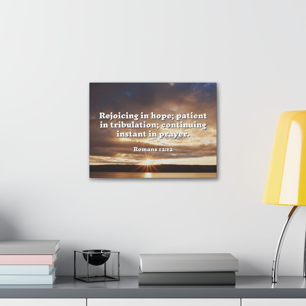Scripture Walls Continuing Instant In Prayer Romans 12:12 Bible Verse Canvas Christian Wall Art Ready to Hang Unframed-Express Your Love Gifts