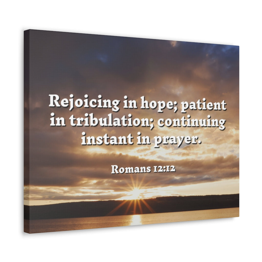 Scripture Walls Continuing Instant In Prayer Romans 12:12 Bible Verse Canvas Christian Wall Art Ready to Hang Unframed-Express Your Love Gifts