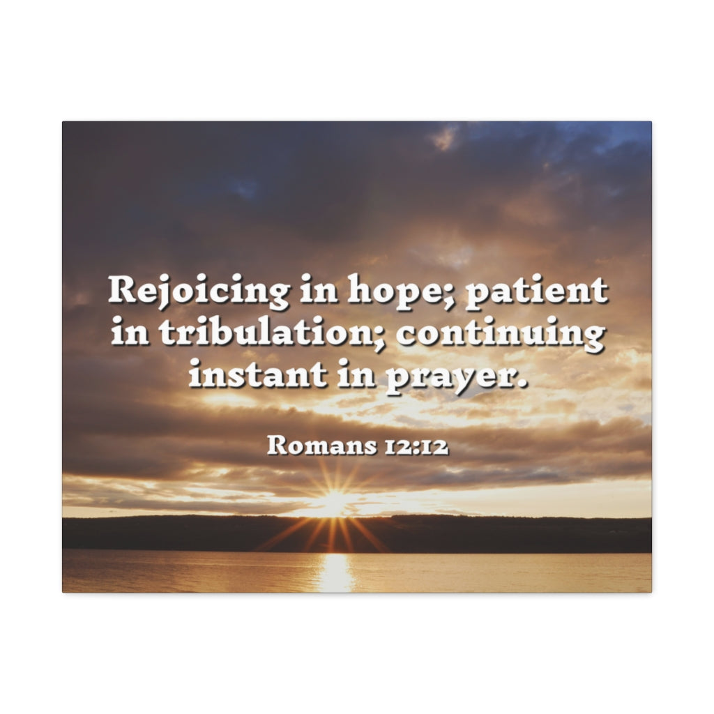 Scripture Walls Continuing Instant In Prayer Romans 12:12 Bible Verse Canvas Christian Wall Art Ready to Hang Unframed-Express Your Love Gifts