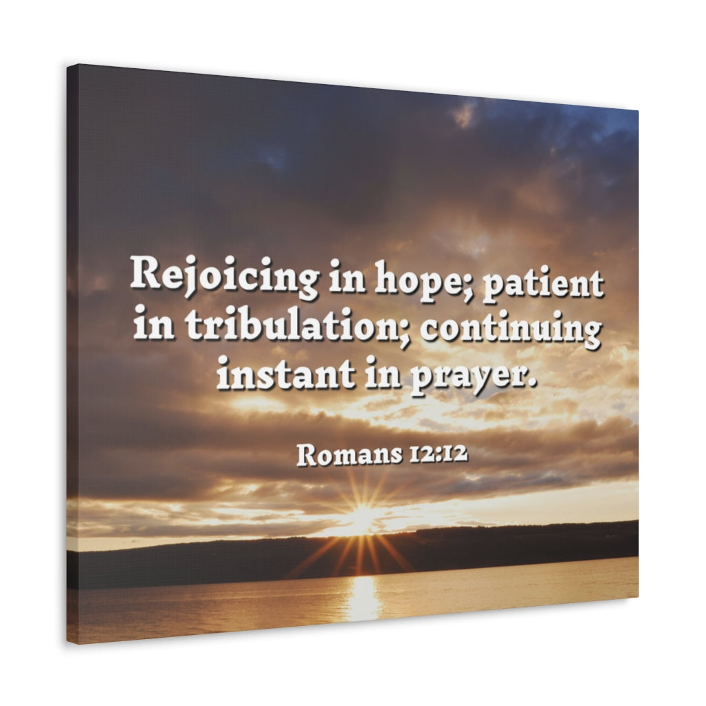 Scripture Walls Continuing Instant In Prayer Romans 12:12 Bible Verse Canvas Christian Wall Art Ready to Hang Unframed-Express Your Love Gifts