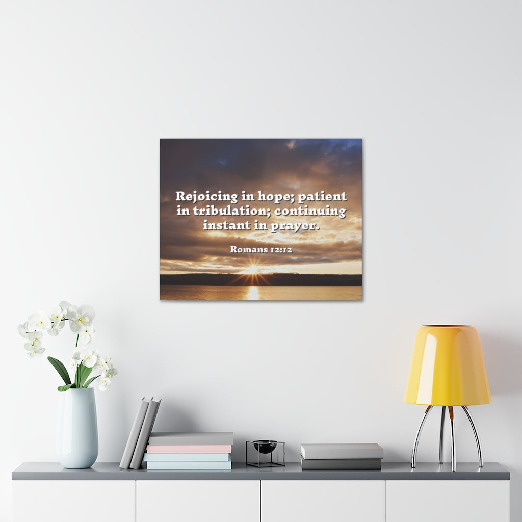 Scripture Walls Continuing Instant In Prayer Romans 12:12 Bible Verse Canvas Christian Wall Art Ready to Hang Unframed-Express Your Love Gifts