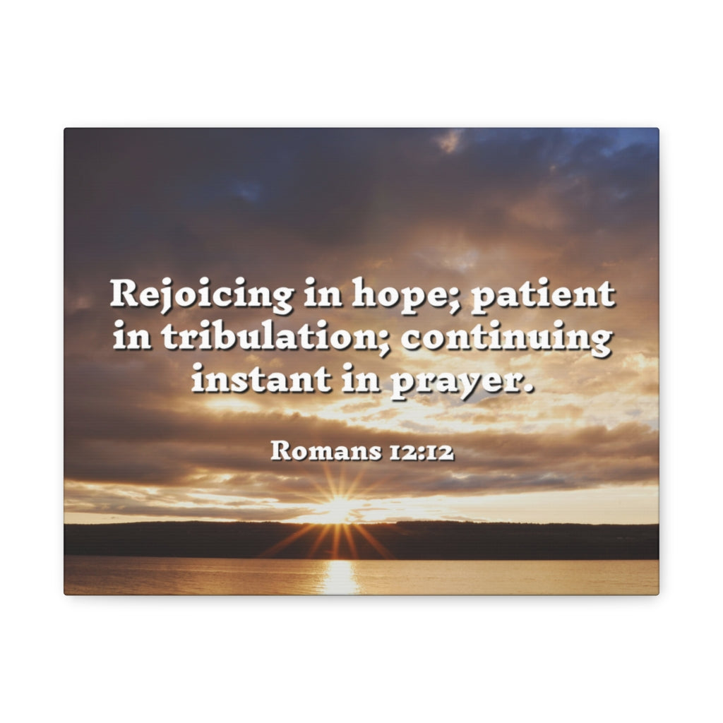 Scripture Walls Continuing Instant In Prayer Romans 12:12 Bible Verse Canvas Christian Wall Art Ready to Hang Unframed-Express Your Love Gifts