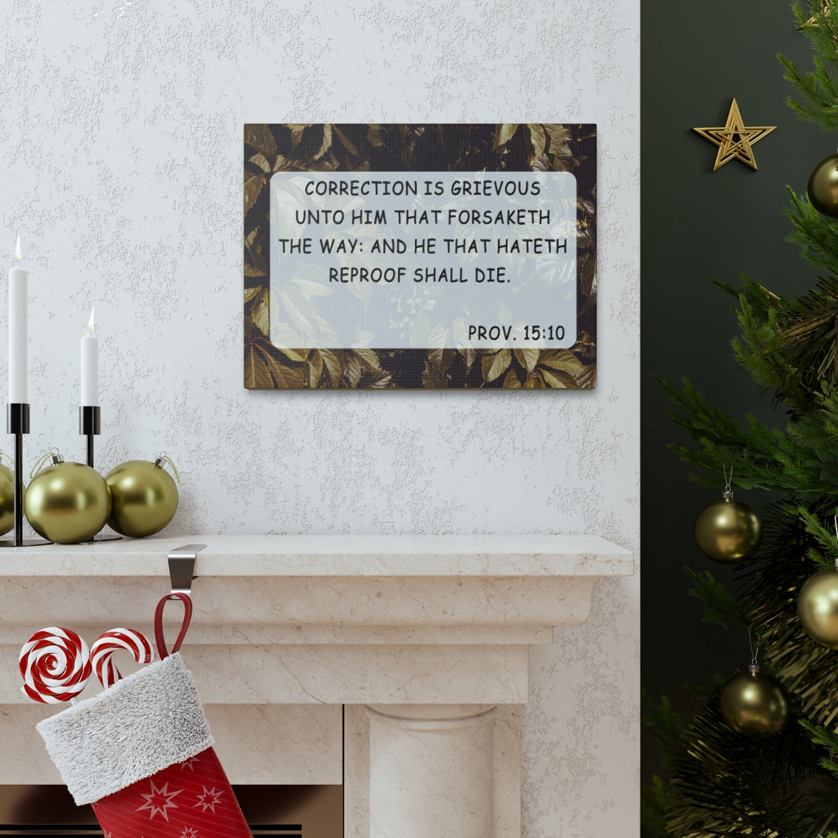 Scripture Walls Correction Is Grievous Proverbs 15:10 Bible Verse Canvas Christian Wall Art Bible Verse Print Ready To Hang Unframed-Express Your Love Gifts