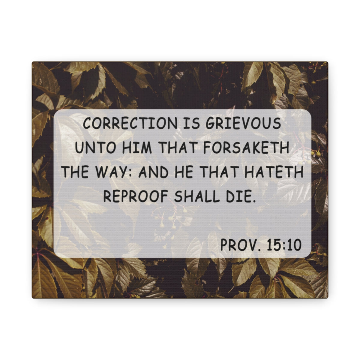Scripture Walls Correction Is Grievous Proverbs 15:10 Bible Verse Canvas Christian Wall Art Bible Verse Print Ready To Hang Unframed-Express Your Love Gifts