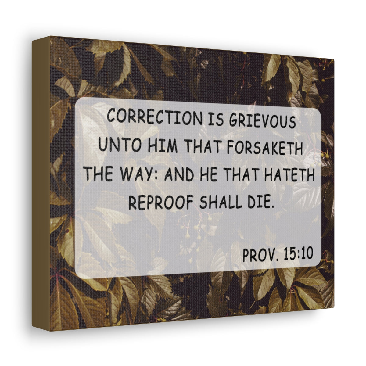 Scripture Walls Correction Is Grievous Proverbs 15:10 Bible Verse Canvas Christian Wall Art Bible Verse Print Ready To Hang Unframed-Express Your Love Gifts