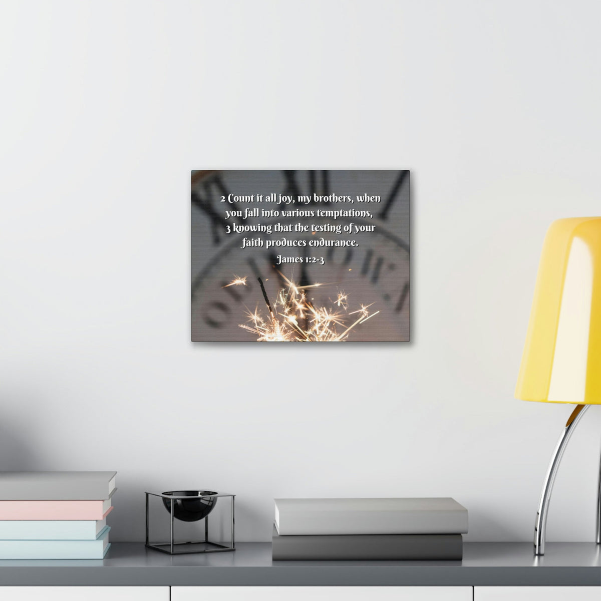 Scripture Walls Count It All Joy James 1:2 Bible Verse Canvas Christian Wall Art Ready to Hang Unframed-Express Your Love Gifts