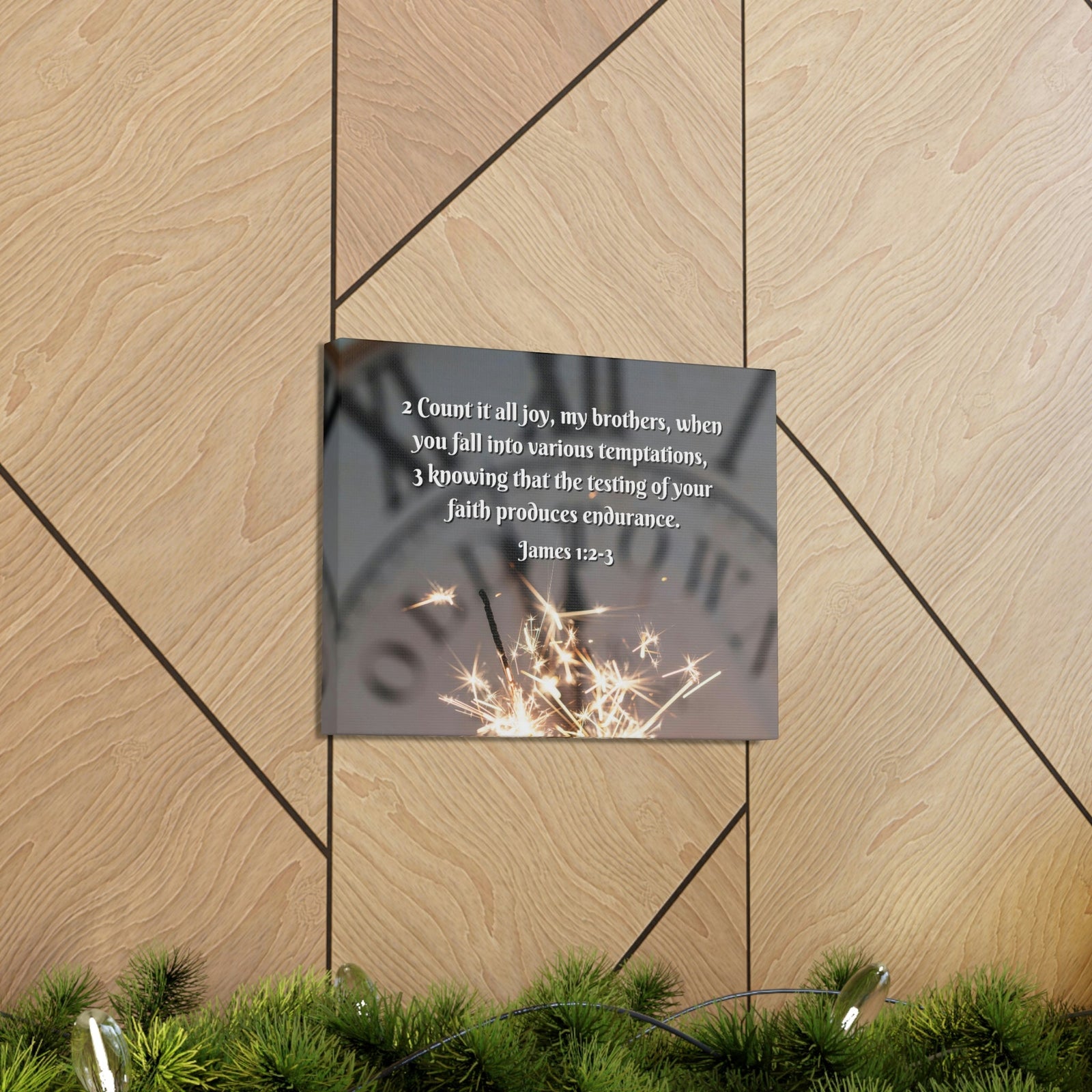Scripture Walls Count It All Joy James 1:2 Bible Verse Canvas Christian Wall Art Ready to Hang Unframed-Express Your Love Gifts
