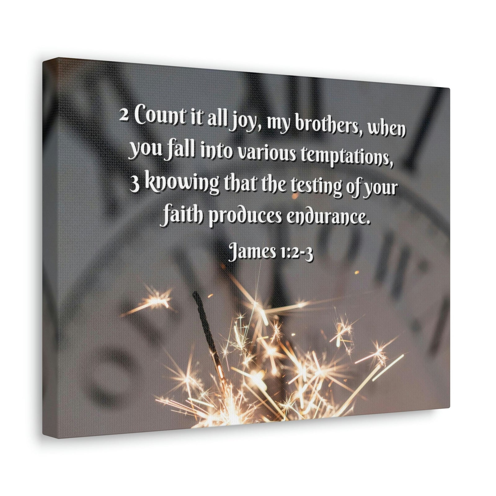 Scripture Walls Count It All Joy James 1:2 Bible Verse Canvas Christian Wall Art Ready to Hang Unframed-Express Your Love Gifts