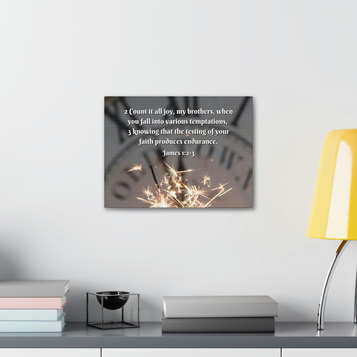 Scripture Walls Count It All Joy James 1:2 Bible Verse Canvas Christian Wall Art Ready to Hang Unframed-Express Your Love Gifts