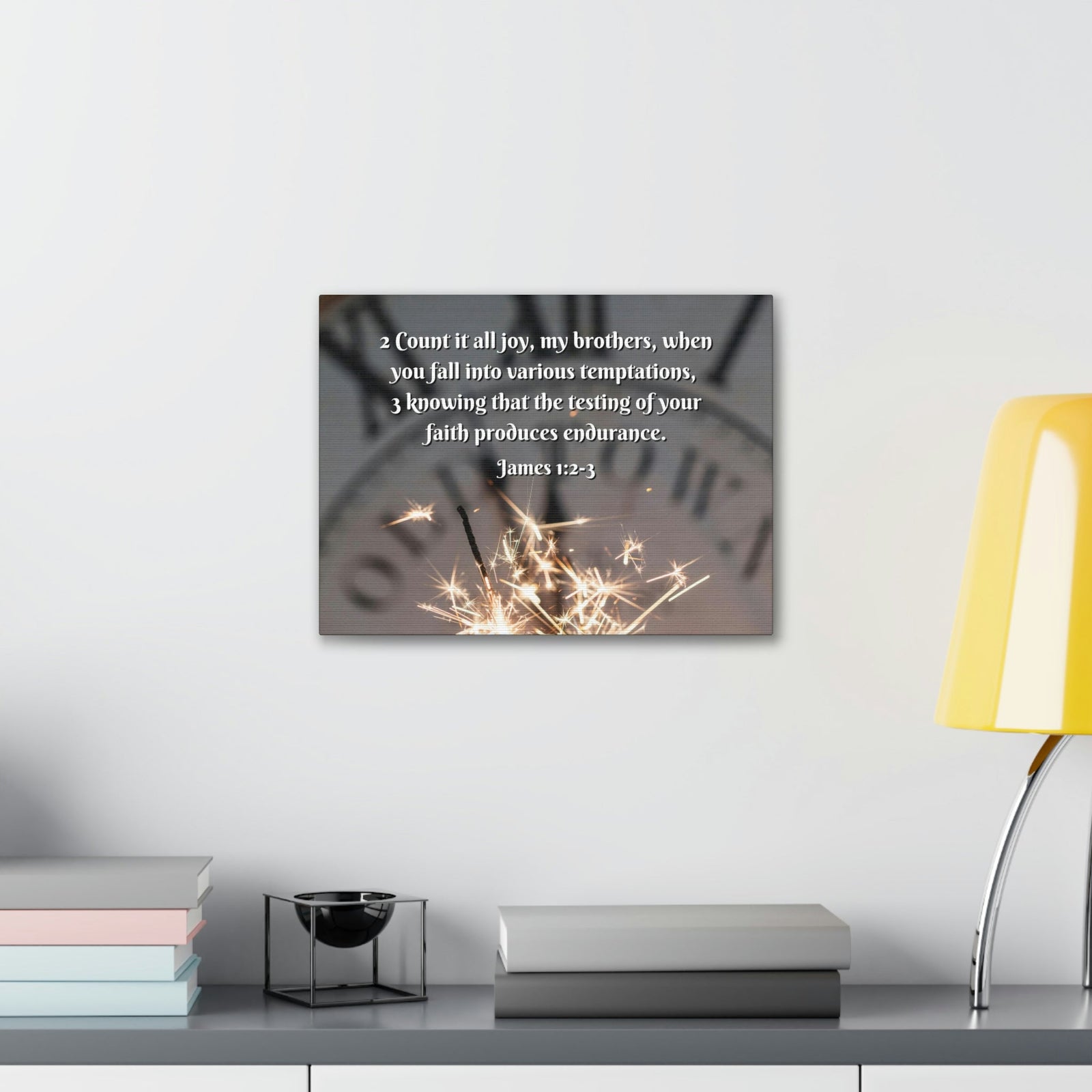 Scripture Walls Count It All Joy James 1:2 Bible Verse Canvas Christian Wall Art Ready to Hang Unframed-Express Your Love Gifts