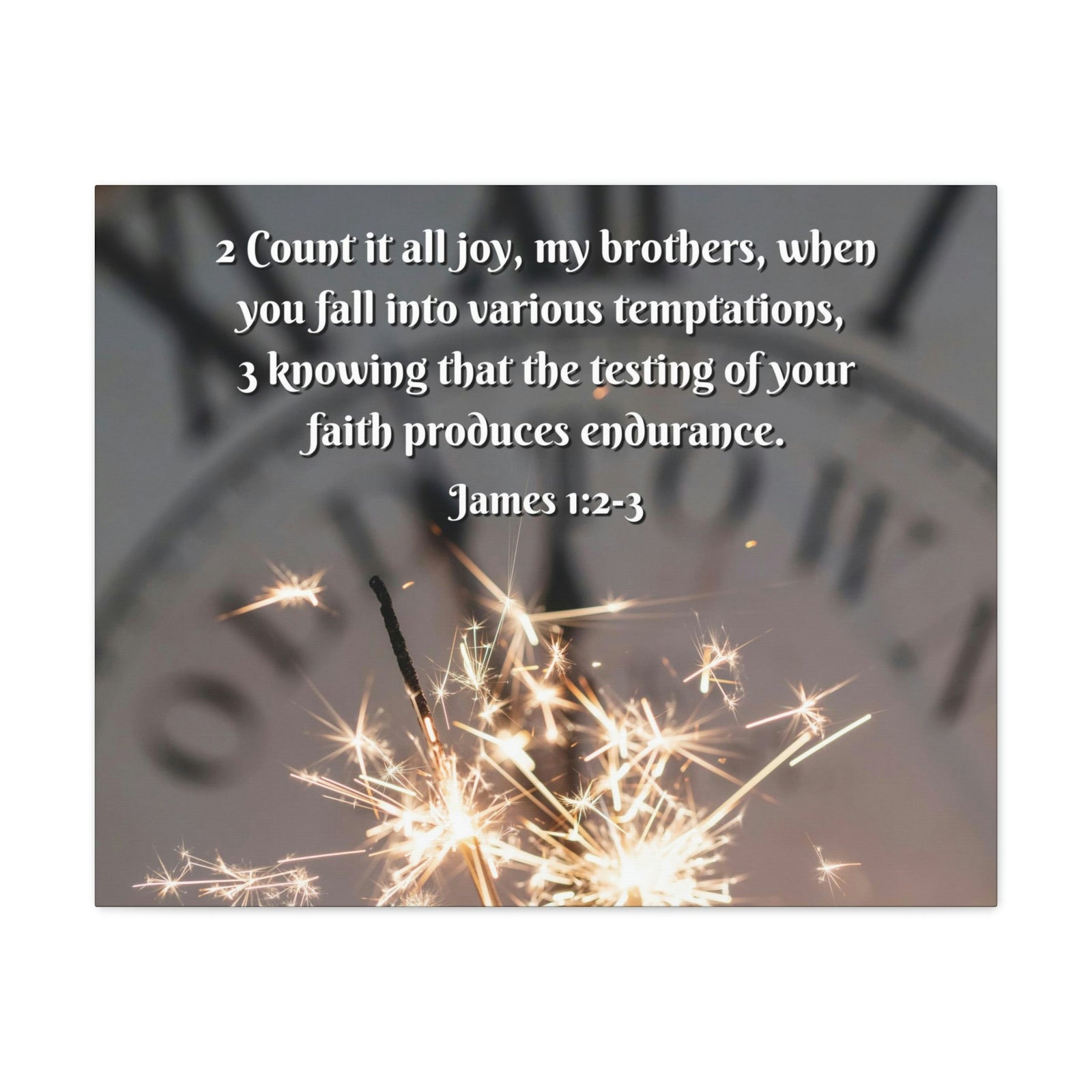 Scripture Walls Count It All Joy James 1:2 Bible Verse Canvas Christian Wall Art Ready to Hang Unframed-Express Your Love Gifts