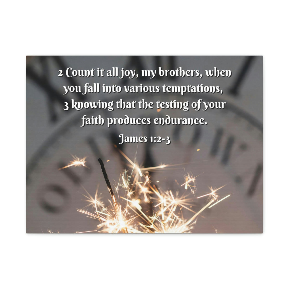 Scripture Walls Count It All Joy James 1:2 Bible Verse Canvas Christian Wall Art Ready to Hang Unframed-Express Your Love Gifts