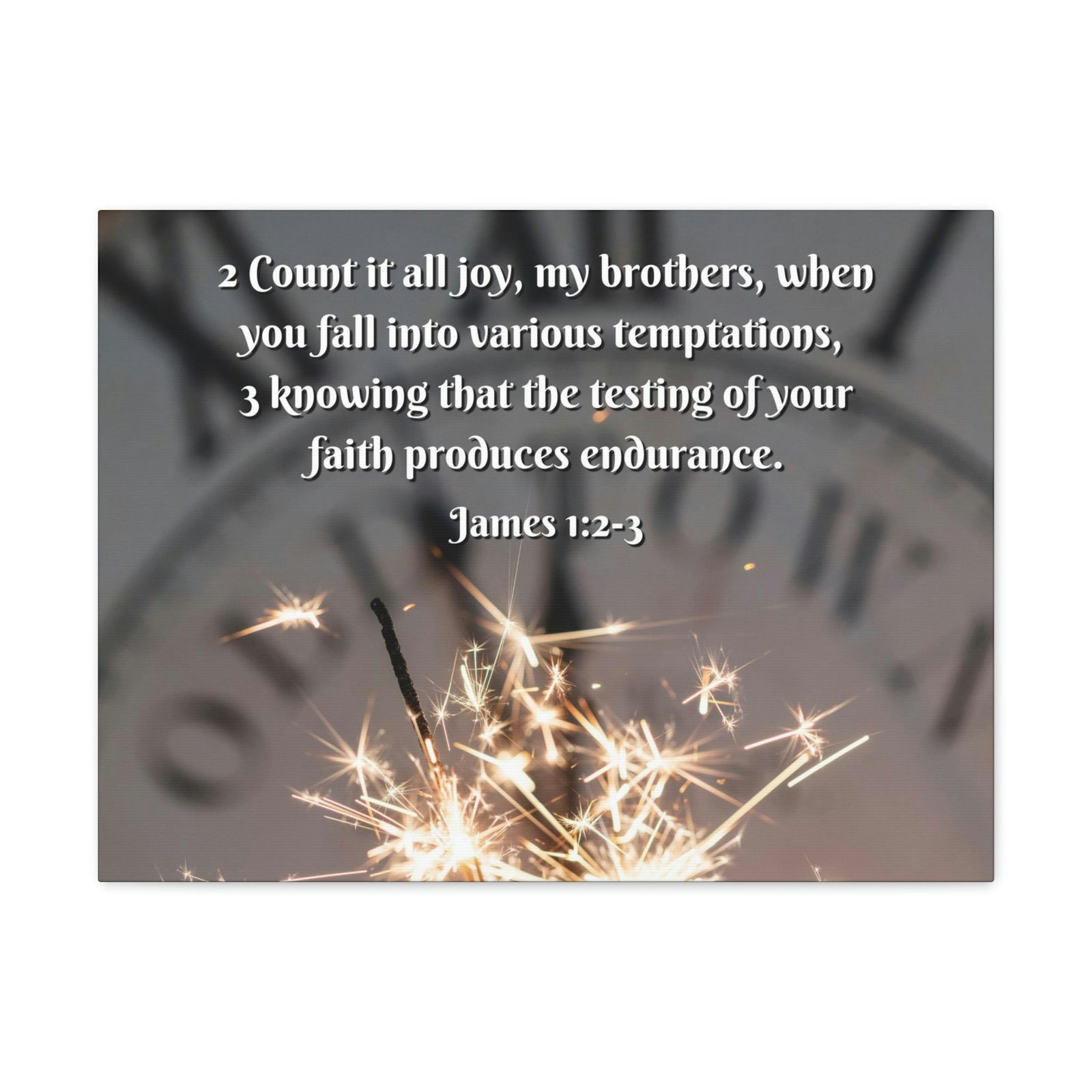 Scripture Walls Count It All Joy James 1:2 Bible Verse Canvas Christian Wall Art Ready to Hang Unframed-Express Your Love Gifts