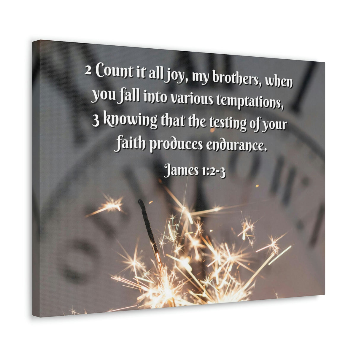Scripture Walls Count It All Joy James 1:2 Bible Verse Canvas Christian Wall Art Ready to Hang Unframed-Express Your Love Gifts