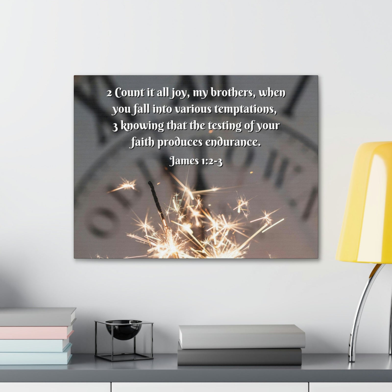 Scripture Walls Count It All Joy James 1:2 Bible Verse Canvas Christian Wall Art Ready to Hang Unframed-Express Your Love Gifts