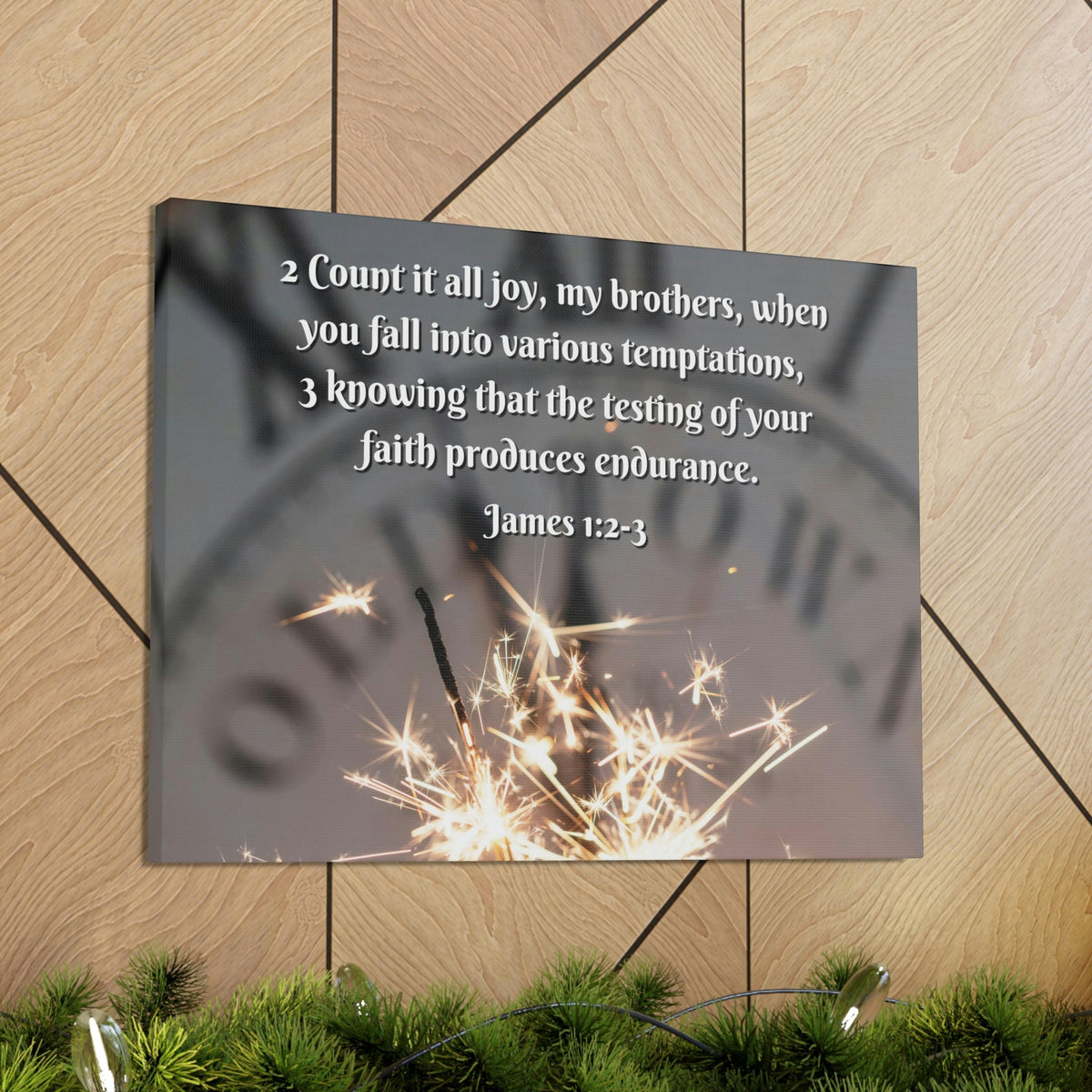 Scripture Walls Count It All Joy James 1:2 Bible Verse Canvas Christian Wall Art Ready to Hang Unframed-Express Your Love Gifts