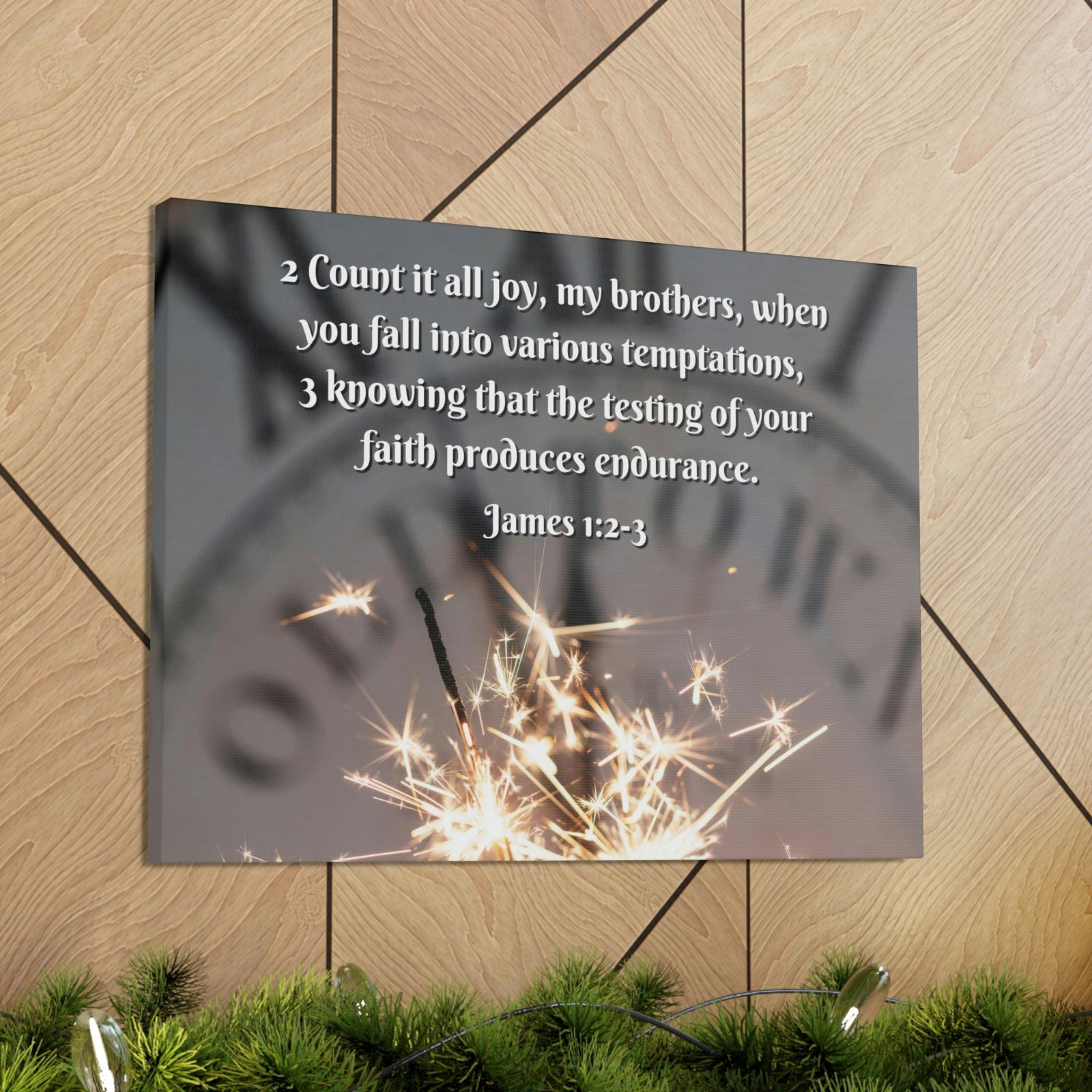Scripture Walls Count It All Joy James 1:2 Bible Verse Canvas Christian Wall Art Ready to Hang Unframed-Express Your Love Gifts